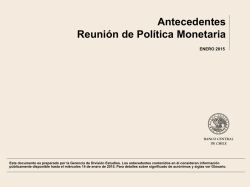Antecedentes Reunión de Política Monetaria