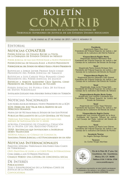 Bolet&iacute;n CONATRIB. - Poder Judicial del Distrito Federal