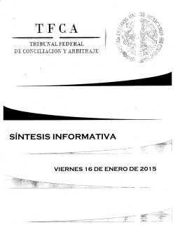 Si r NTESIS INFORMATIVA - Tribunal Federal de Conciliaci&oacute;n y
