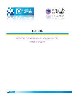 Metodología para elaborar un presupuesto