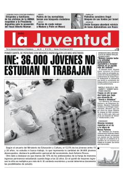 ine: 36.000 j&oacute;venes no estudian ni trabajan
