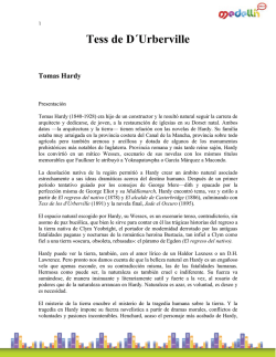 Tess de D&acute;Urberville Tomas Hardy