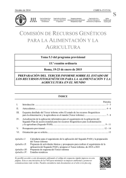 comisión de recursos genéticos para la alimentación y la agricultura