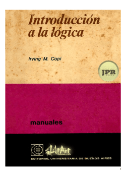 Introducción a la lógica | Irving Copi