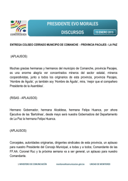 provincia pacajes - Ministerio de Comunicación