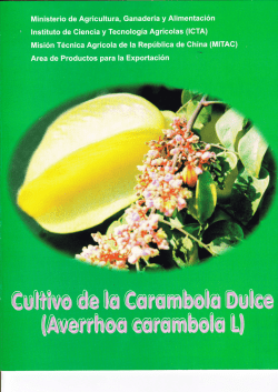 caranbola dulce - Instituto de Ciencia y Tecnolog&iacute;a Agr&iacute;cola
