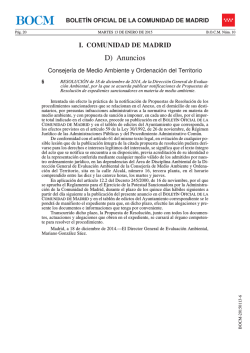 D) Anuncios - Boletín Oficial de la Comunidad de Madrid