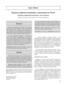 Caso cl&iacute;nico Displasia epifisiaria hemim&eacute;lica: enfermedad
