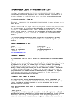Aviso Legal - Alumni Colegio Suizo Madrid