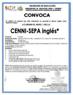 CENNI-SEPA inglés - Secretaría de Educación de Tabasco
