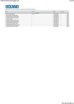 LIBRERÍAS. Lista de Precios de Artículos Vigentes