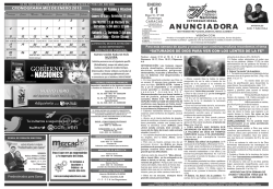 ANUNCIADORA DEL 11 AL 17 DE ENERO