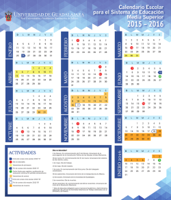 Calendario Escolar para el Sistema de Educación Media Superior