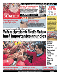 Mañana el presidente Nicolás Maduro hará importantes anuncios