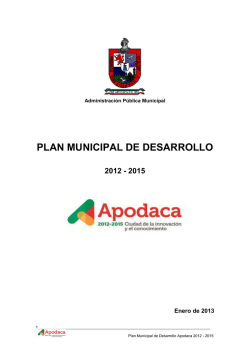 plan municipal de desarrollo 2012 - 2015