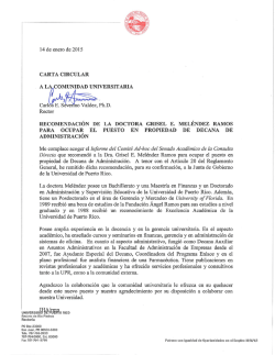 Decanato de Administración: Dra. Grisel E. Meléndez Ramos
