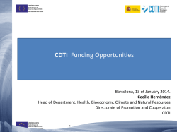 CDTI Funding Opportunities