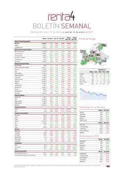 Bolet&iacute;n An&aacute;lisis Semanal. Semana del lunes 12 de enero