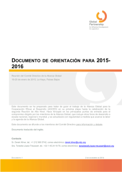 documento de orientación para 2015- 2016