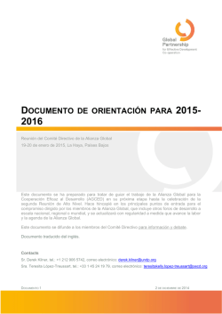 documento de orientaci&oacute;n para 2015- 2016