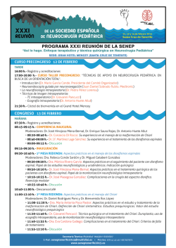Descargar Programa - Sociedad Espa&ntilde;ola de Neurocirug&iacute;a Pedi&aacute;trica