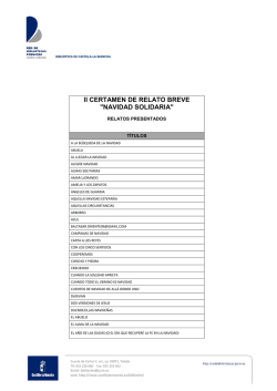 Relatos presentados - Gobierno de Castilla