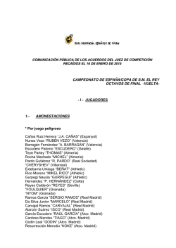 Haga clic aqu&iacute; para consultar los acuerdos del Juez de Competici&oacute;n