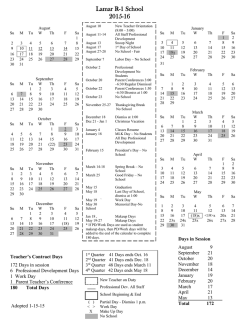 2015-16 Calendar - Lamar R