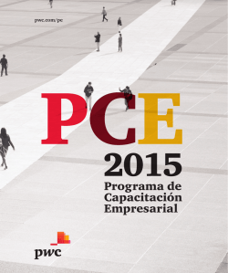 Programa de Capacitación Empresarial 2015