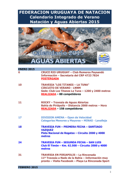 AGUAS ABIERTAS – Calendario - Liga Nacional de Natación Master
