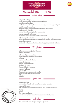 Men&uacute; del D&iacute;a - La Tramuntana