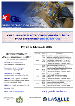 Cartel curso ECG básico febrero 2015
