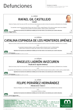 Defunciones - Plaza Nueva