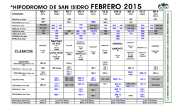 *HIPODROMO DE SAN ISIDRO FEBRERO 2015