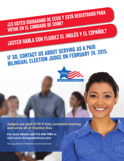 If so, contact us about serving as a paid bilingual Election Judge on