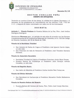 Decreto 01 del 2015 Nombramientos Generales