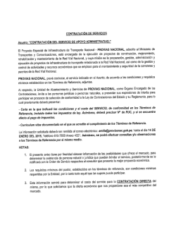 contratación del servicio de apoyo administrativo