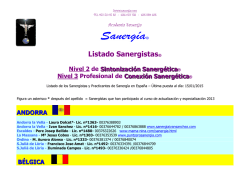 Listado Sanergistas®