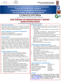 CONVOCATORIA - Inicio - Instituto Politécnico Nacional