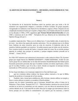 Este ministerio no tiene ninguna relaci&oacute;n con David Koresh