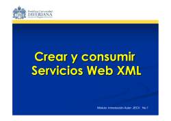 Crear y consumir Servicios Web XML
