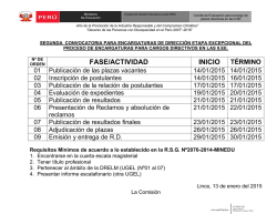 Segunda convocatoria para encargaturas de Direcci&oacute;n