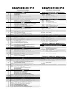 Cronograma 2015 - Gimnasio Moderno