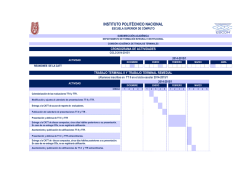 Cronograma de Actividades 2014/15 - 1 - escom