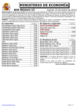 MINISTERIO DE ECONOM&Iacute;A BOE N&uacute;mero 13
