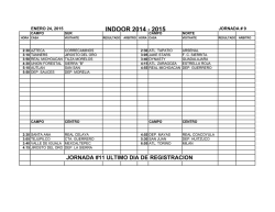 calendario (schedule) - Hispano Soccer League