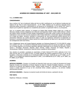 acuerdo n° 1097 - 2015 - Gobierno regional de Piura