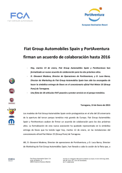 Comunicado - Fiat Group Automobiles Press
