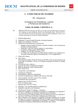 D) Anuncios - Boletín Oficial de la Comunidad de Madrid
