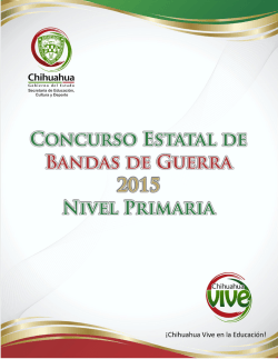 CONCURSO ESTATAL DE BANDAS DE GUERRA PRIMARIA 2015